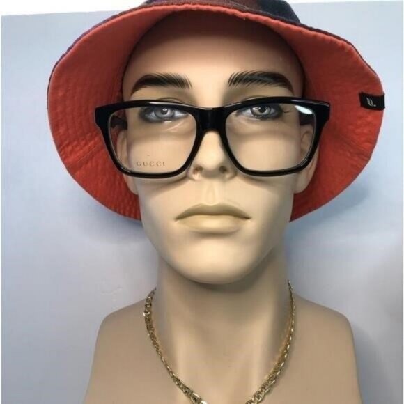 💯 - New Authentic Gucci GG1177O Eyeglasses 004 - Black - Transparent - Picture 8 of 11